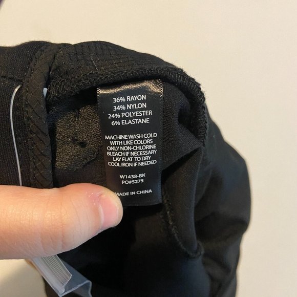 Betabrand Women M Long Crop Lite Dress Pant Yoga Pants Pockets Zip Button Black - Picture 5 of 9